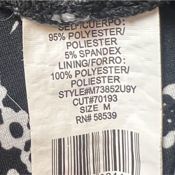 SPEECHLESS Black & White Paisley Knee Length Dress Size M - Picture 9 of 10